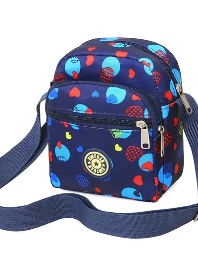 Çiçek Desenli Oxford Kumaş Çapraz Askılı Çanta, Orta Yaş ve Yaşlılar İçin - 5