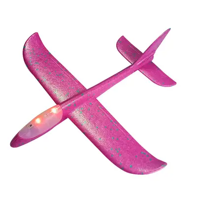 Light-Up Foam Airplane Toy, Hand-Launched Stunt Glider, for Kids - 11