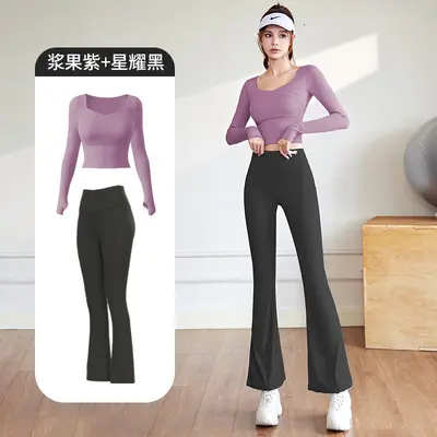 Yoga pants, high waist, fitted, breathable - 13