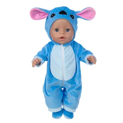 18 inch American Girl doll clothes, cartoon animal jumpsuit doll outfit, BJD clothing accessories