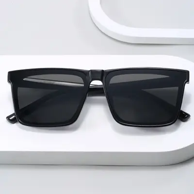 Retro-Herrensonnenbrille eckig, UV400-Schutz - 7