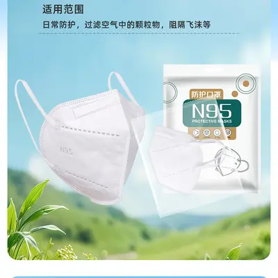 KN95 Protective Disposable 3D Stereo Industrial Dust Mask N95 Mask Individually Packaged Free Shipping Wholesale Dot