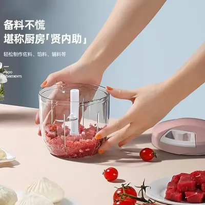捣蒜泥神器拉蒜器蒜蓉搅碎机搅蒜小型大蒜手动捣碎压蒜臼子切菜器