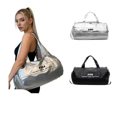 Sports bag, dry-wet separation, PU leather, shoe compartment, large capacity