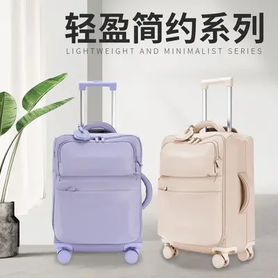 Original manufacturer luggage trolley bag new model cabin size suitcase 20 inch nylon fabric bag ultra-light coded travel bag