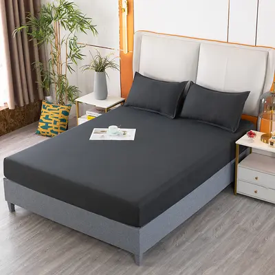 Cross-border Korean version solid color one-piece summer lightweight luxury sheet bedding duvet cover dust ruffle cross-border sheet bedding - 11