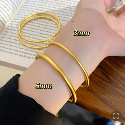 Vietnamese sand gold solid bracelet imitation gold - 5