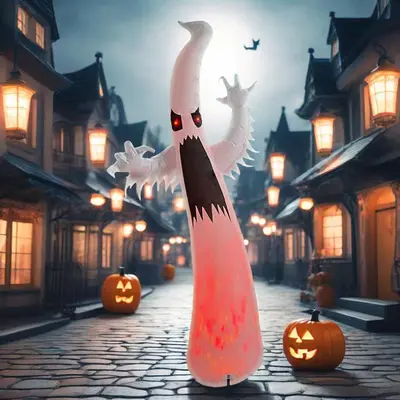 Inflatable Halloween Pumpkin Skull Ghost Illuminated Decoration Figure - 8
