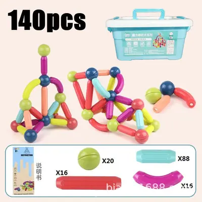 Magnetic Rod Building Set, Strong Magnet Educational Intelligence Toy - 12