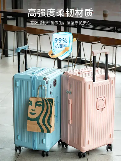 Origin: Jiaxing Pinghu, elevated large capacity zippered suitcase, five-wheel trolley suitcase, travel luggage, unisex combination lock suitcase. - 6