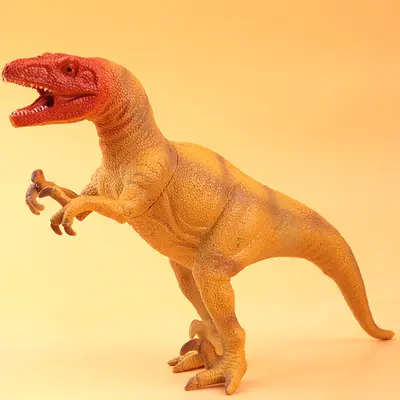 Large Soft Rubber Dinosaur Toy with Sound, Tyrannosaurus and Triceratops
