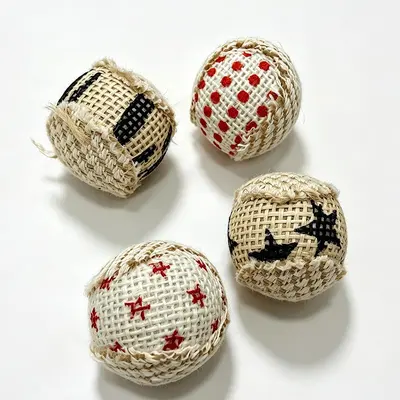 Sisal Ball Cat Toy with Squeaker, Chasing Ball
