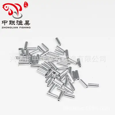 Round, Single-Tube and Oval Aluminum Sleeves for Fishing Line Sets