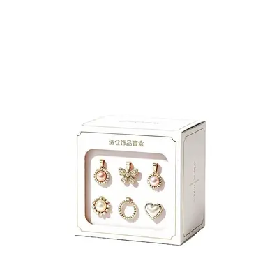 3-Piece Jewellery Surprise Box, Brass with Gold Plating, Rings, Earrings and Necklaces