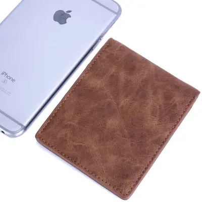 Men's Short Wallet with Coin Pocket and Dollar Compartment - 5