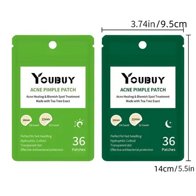Youbuy acne patches, 36 pieces, day and night use - 5