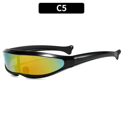 Sonnenbrille im X-Men-Stil, Laser-Hologramm, einteilige Gläser - 10