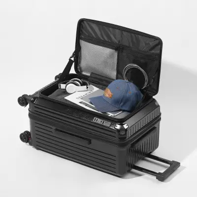 Expandable Carry-On Suitcase, Large Capacity, Zipper with Combination Lock - 10