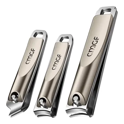 Nail clipper set 12 pieces champagne gold metal diagonal cut - 5