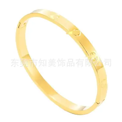Grenzüberschreitender Bestseller Außenhandel Hot-Sale Douyin Influencer Live-Shopping Lagerbestand vollständig funkelndes Titanstahl-Armband für Damen farbbeständig Modeschmuck Großhandel - 9