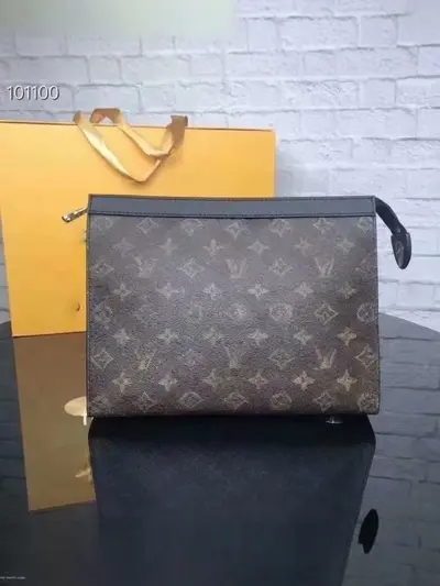 Herrenhandtasche im klassischen Karomuster, großes Fassungsvermögen, für Business und Frei