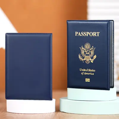 Passport holder, leather, protective cover, multifunctional - 11