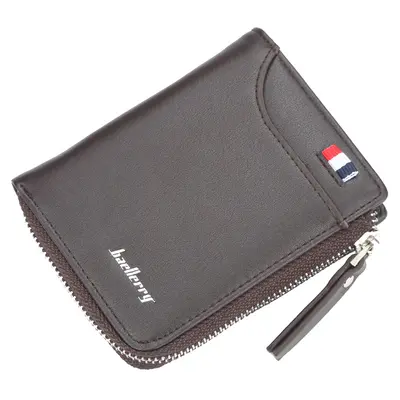 Baellerry Men's Short Wallet, Zipper, Multi-Card Slots, Business Style - 8