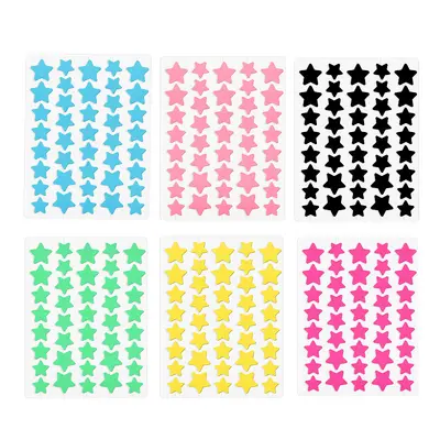 Colorful Star Acne Patches, Waterproof Hydrocolloid, UV-Resistant - 6