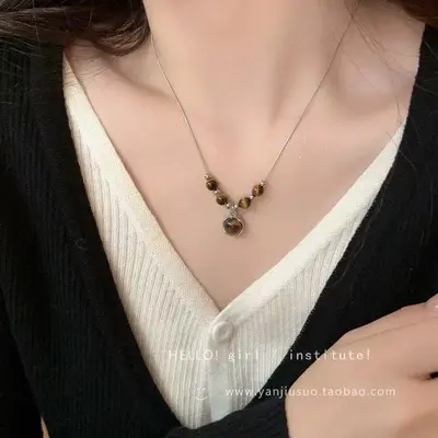 Vintage bohem çok katmanlı püsküllü kolye, boncuklu tasarım - 12