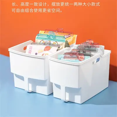 Tall cabinet storage box with handle for kitchen organization - 3