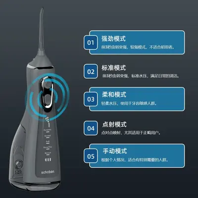 跨境新款电动冲牙器L15 便捷式智能牙冲洗器高频脉家用口腔清洗器