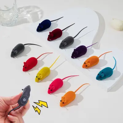 Squeaky Bite-Resistant Vinyl Mouse Cat Toy