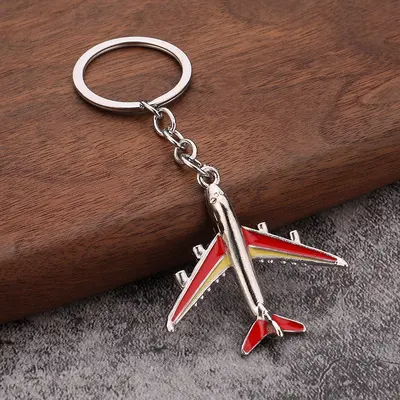 Civil Airliner Keychain, Fighter Jet Model Souvenir