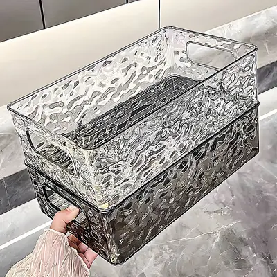 Kozmetik saklama kutusu, buz desen, taşıyıcılı, masaüstü - 2