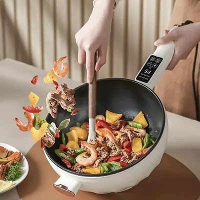 Multifunctional Electric Pot, Large Capacity, Non-Stick Electric Wok