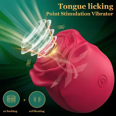 Saug-Vibrator in Rosenform mit automatischer Massage