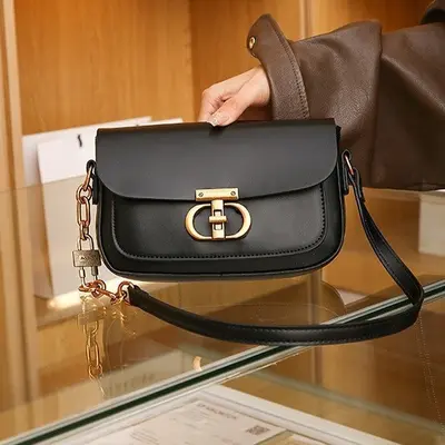 Classic Chain Small Square Bag, Melange Tone Underarm Bag - 4