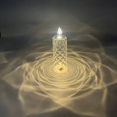 LED artificial candle lamp creative night light bedroom bedside lamp atmosphere lamp creative gift desktop decoration ornaments - 12