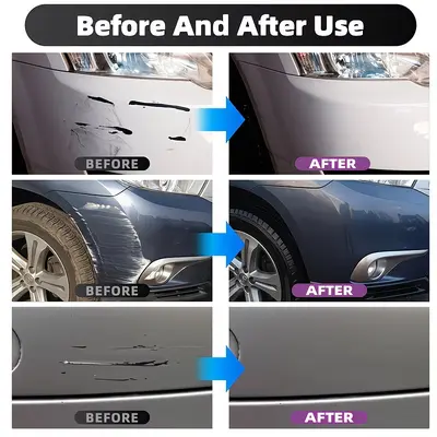 KineShineX Car Paint Scratch Remover Wax, Scratch and Chip Repair Kit - 4
