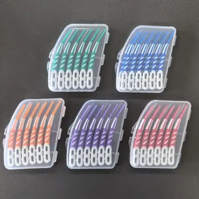 Silicone Interdental Brush, Oral Cleaning, 12-Piece Box