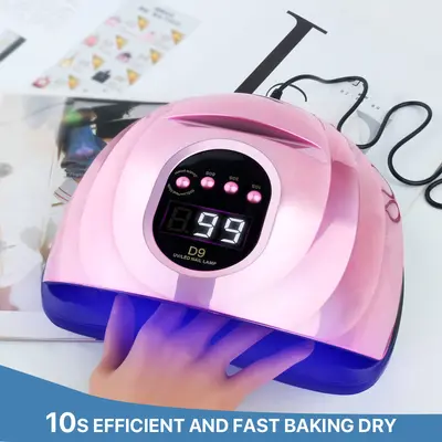 Tırnak Salonları için D9 Tırnak UV Lambası, UV Oje, Jel Tırnak Kürleme, Telefon Yuvalı Hızlı Kuruyan Tırnak Kurutucu.
