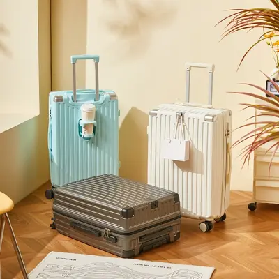 Luggage 20-24 inch, cup holder, durable, men's model