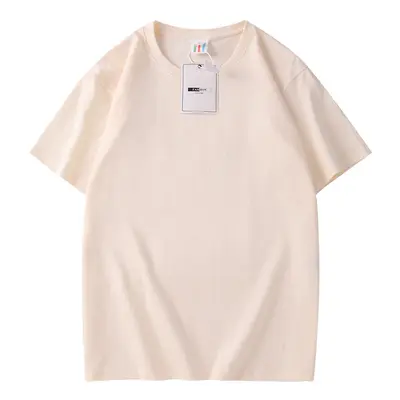 220g schweres Oversize-Kurzarm-T-Shirt mit Schulterfall, Logodruck - 11