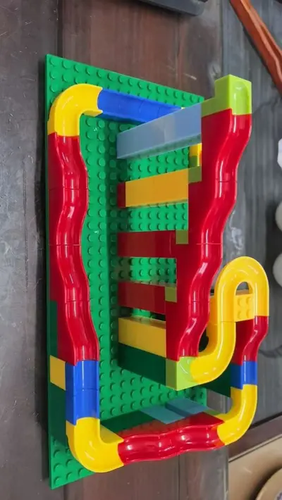 Children's Building Blocks Toy Compatible with Major Brands Small Particle Educational Assembly Changeable Slide Track Toy for Boys and Girls - 7