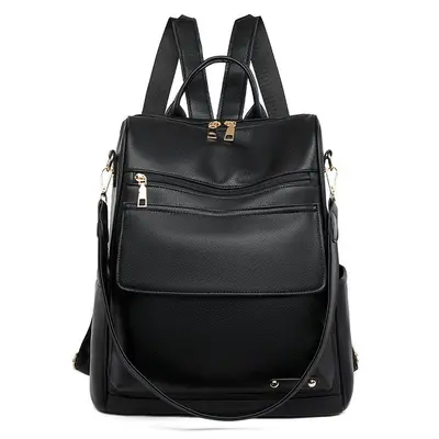 Damenrucksack mit großem Fassungsvermögen, PU-Leder - 7