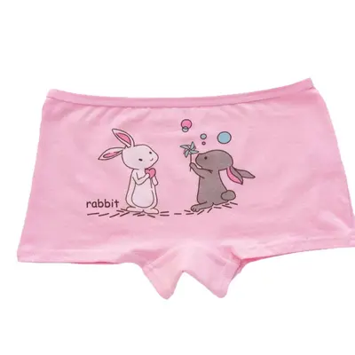 Grenzüberschreitend etikettierte Kinderunterhosen aus 100% Baumwolle, atmungsaktive Boxershorts für kleine und mittlere Kinder, Schüler-Mädchen-Slips, Baby-Unterhosen
