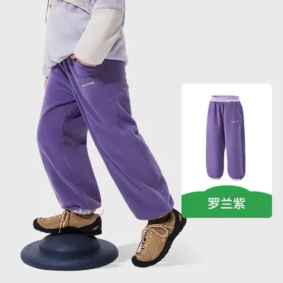 KK Tree Kids Warm Fleece Long Pants, Autumn Winter Sweatpants - 7