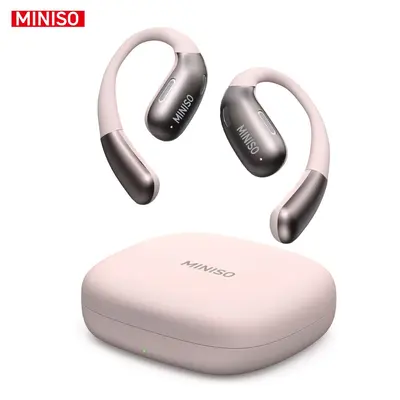 Miniso X28 kabellose Bluetooth-Kopfhörer, HD-Klangqualität, extrem niedrige Latenz, Geräuschunterdrückung, OWS Sport-Kopfhörer