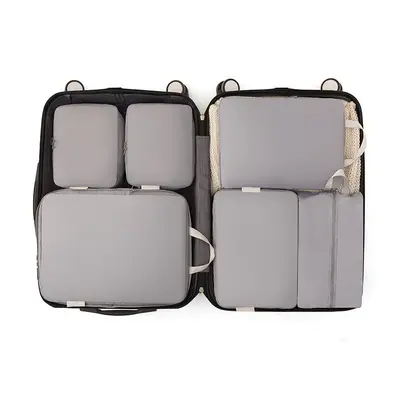 Neue grenzüberschreitende Reise-Aufbewahrungstasche aus Memory-Stoff, sechsteiliges Set, komprimierte Kleidung, Kofferaufbewahrungstasche, Toilettenartikel-Organizer-Tasche - 11