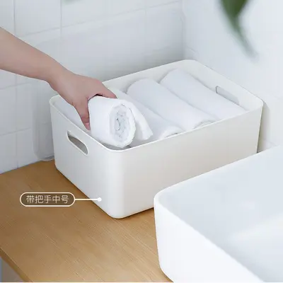 Masaüstü saklama kutusu, banyo mutfak saklama sepeti, plastik atıştırmalık ve çeşitli eşyalar saklama kutusu, İnternet ünlü kozmetik saklama kutusu